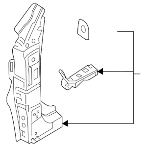 Hinge Pillar Reinforced - Mazda (TK48-70-030)