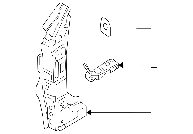 Hinge Pillar Reinforced - Mazda (TK48-70-030)