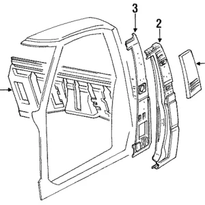 Lock Pillar - Mazda (UF60-70-350B)