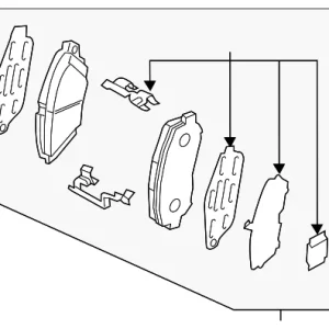Disc Brake Pad Set - Mazda (D5YG-33-28Z)