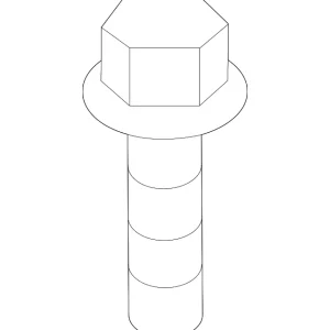 Lower Cross-Member Bolt - Mazda (VA41-53-317)