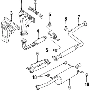 Exhaust Pipe - Mazda (FS02-40-300B)