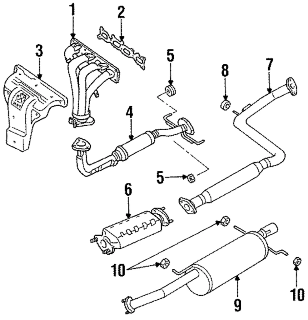 Exhaust Pipe - Mazda (FS30-40-500A)