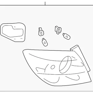 Tail Lamp Assembly - Mazda (BN8F-51-180D)