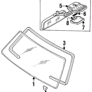 Mirror Inside - Mazda (LA85-69-220A-80)