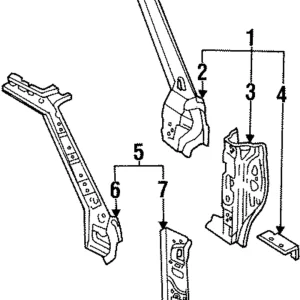 Hinge Pillar - Mazda (LA01-71-020E)