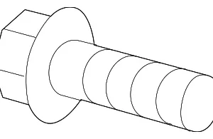 Shock Assembly Mount Bolt - Mazda (9YA0-2A-247A)