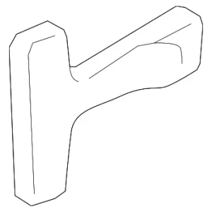 Release Handle - Mazda (BJ0E-56-8B2B)