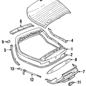 Weatherstrip - Mazda (EA01-62-761C)