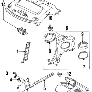 Windshield Pillar Trim - Mazda (FD01-68-160G-02)