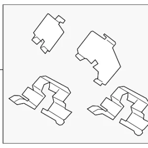 Disc Brake Anti-Rattle Clip Set - Mazda (KBY6-26-49Z)