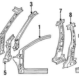 Hinge Pillar - Mazda (BC1D-70-24X)