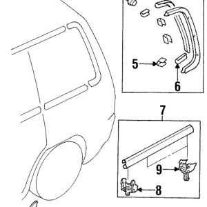 Belt Weather-Strip Clip - Mazda (LA01-50-669A)