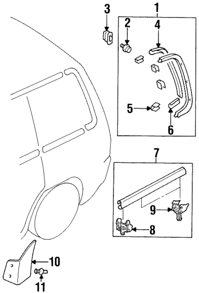 Drip Molding Protector - Mazda (LA01-50-545A)