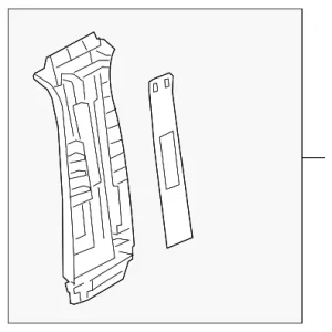 Upper Center Pillar Trim - Mazda (KB7W-68-190-75)