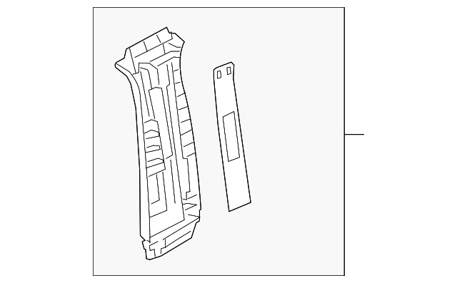Upper Center Pillar Trim - Mazda (KB7W-68-190-02)