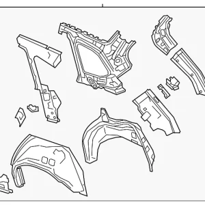 Inner Panel Assembly - Mazda (TKY8-70-100D)