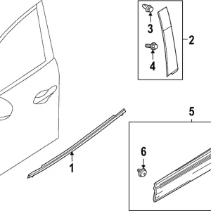 Belt Molding - Mazda (DN4E-50-640A)