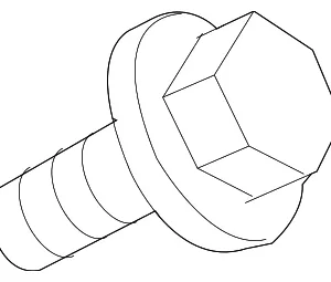 Tail Gate Molding Bolt - Mazda (9XF0-39-254K)
