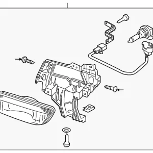 Fog Lamp Assembly - Mazda (BA6R-51-680B)
