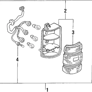 Rear Lamp Assembly - Mazda (8DB6-51-160)