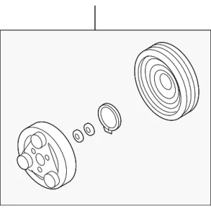 A/C Compressor Clutch Pulley - Mazda (BN8P-61-L20A)