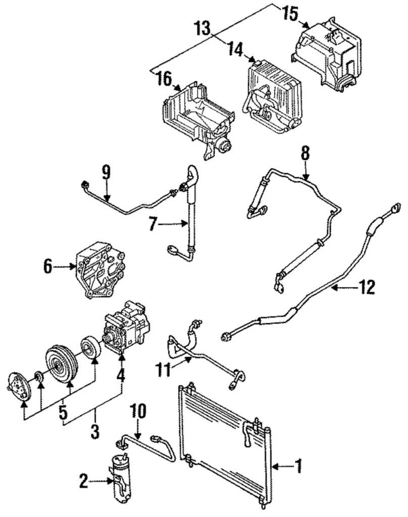 AC Hoses - Mazda (HG30-61-461C)