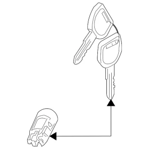 Ignition Lock Cylinder - Mazda (BAY9-76-14XA)