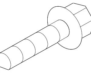 Door Trim Panel Screw - Mazda (BR5S-68-408)