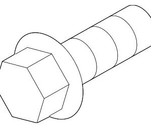 Front Bracket Bolt - Mazda (9946-50-616B)