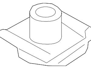 Engine Oil Drain Plug Access Cover Nut - Mazda (C274-50-133)