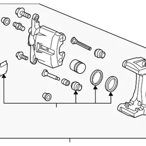 Caliper Assembly - Mazda (B4Y7-33-98ZC)