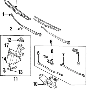 Wiper Transmission - Mazda (BC1M-67-360C)