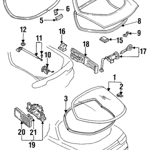 Weatherstrip - Mazda (FD01-62-761)