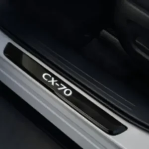Illuminated Door Sill Trim Plates - Black - Mazda (KR9D-V1-370)