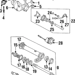 Differential Assembly Mount Bolt - Mazda (LA12-39-114)