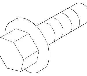 Division Channel Lower Bolt - Mazda (9945-20-608)