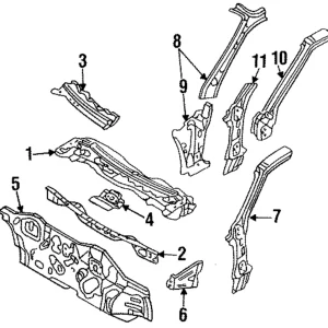 Baffle - Mazda (GA2A-56-351B)