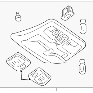 Overhead Console - Mazda (ZZDB-69-810-32)