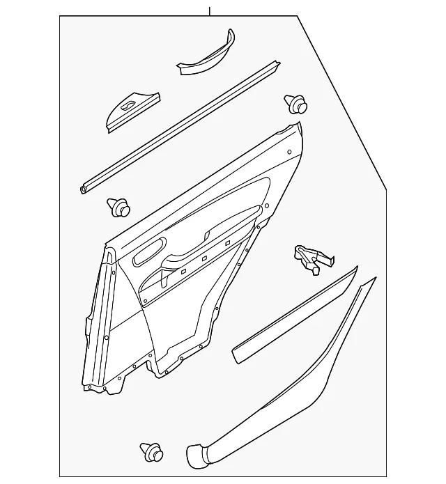Door Trim Panel - Mazda (TE71-68-560A-02)
