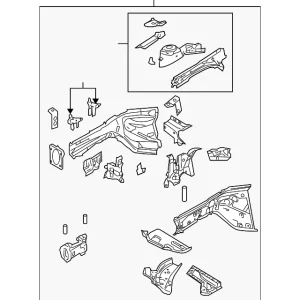 Apron/Rail Assembly - Mazda (BP4K-54-200B)