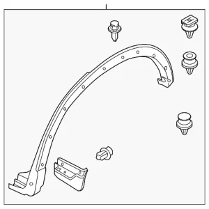 Wheel Opening Molding - Mazda (KD53-51-W50C-8N)