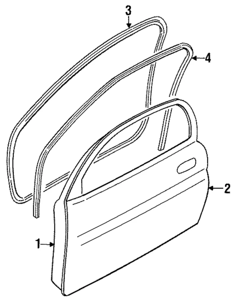 Weatherstrip - Mazda (EA01-68-911B-02)