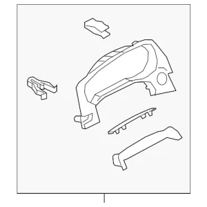 Cluster Bezel - Mazda (GHP9-55-420B-02)