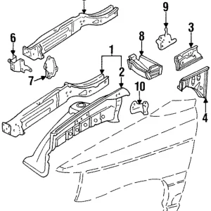 Bumper Bracket - Mazda (LA83-50-150B)