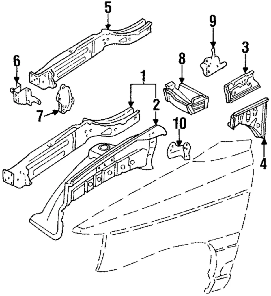 Bumper Bracket - Mazda (LA83-50-150B)