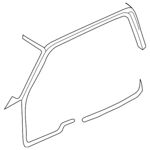 Weather-Strip On Body - Mazda (1F70-72-651A)