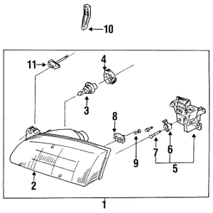 Composite Headlamp - Mazda (GA2A-51-0K0C)