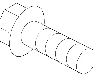 Window Motor Bolt - Mazda (BDTT-58-597)