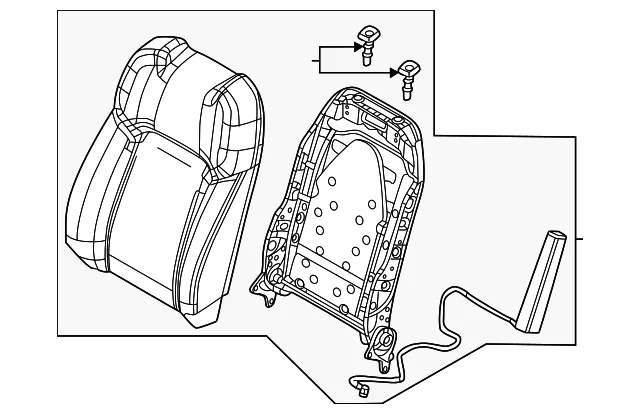 Seat Back Assembly - Mazda (VB02-88-160-2B)